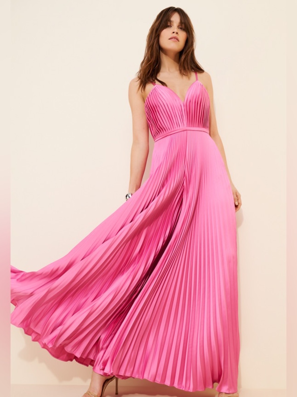Mac Duggal Pleated Wide Leg Jumpsuit